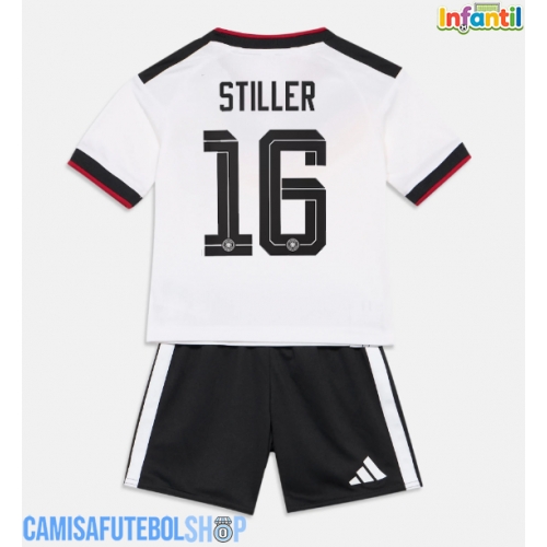 Camisa de time de futebol Alemanha Angelo Stiller #16 Replicas 1º Equipamento Infantil Mundo 2026 Manga Curta (+ Calças curtas)